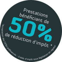 50% de réduction d'impôt