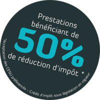 50% de réduction d'impôt