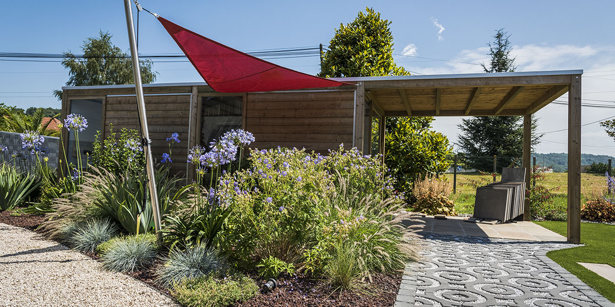 Jardin d'exposition à Pau