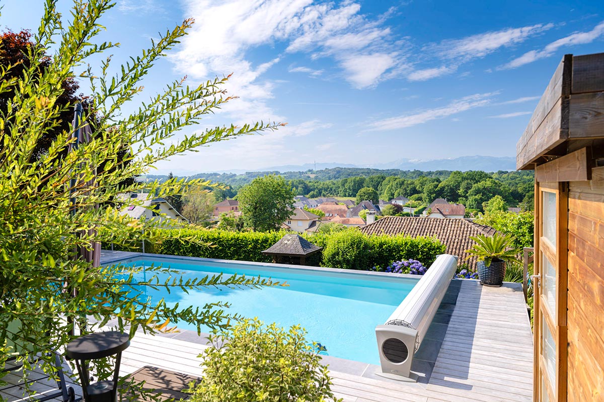 terrasse bois piscine Lescar