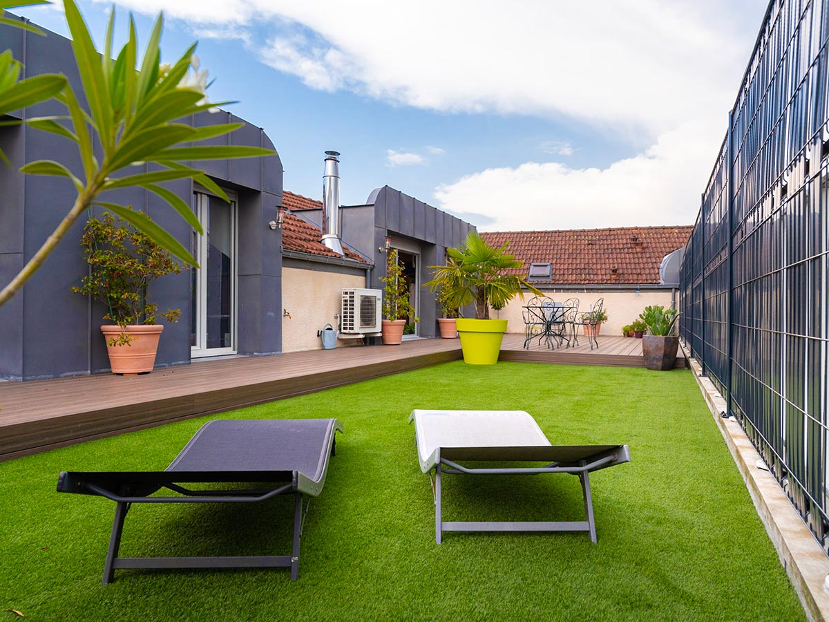 coin terrasse de verdure Ousse