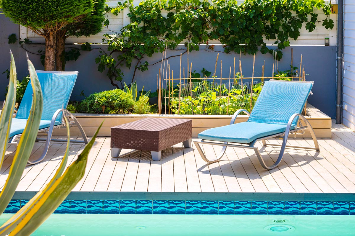 terrasse couleur jardin plage Mirepeix